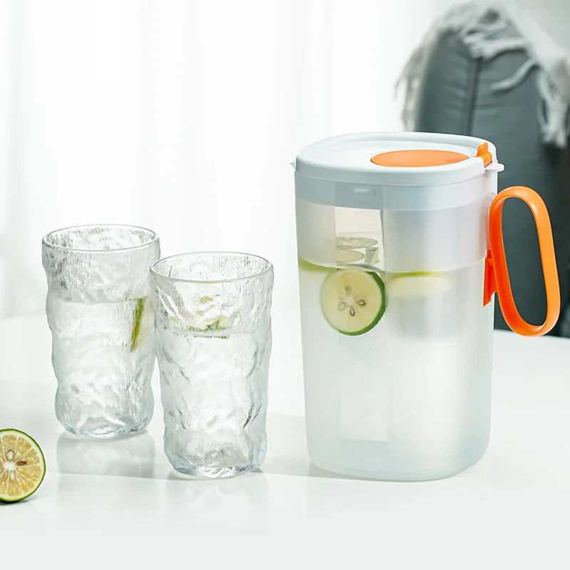 

GIANXI кувшин для холодной воды с ручкой, холодильник, пластиковая емкость для воды, большой емкости, лимонад, ароматизированный чай, чайник для воды, посуда для напитков