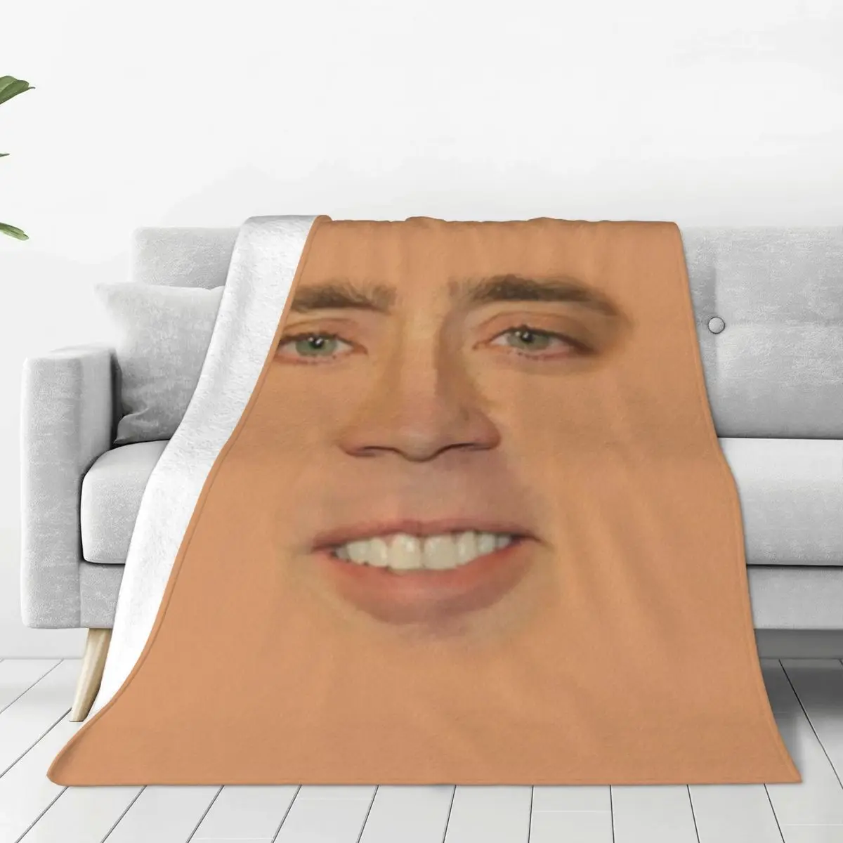 

Nicolas Cage blanket on bed thick bed blanket bed furry winter comforter prank the creative Anti-pilling microfiber soft fluffy