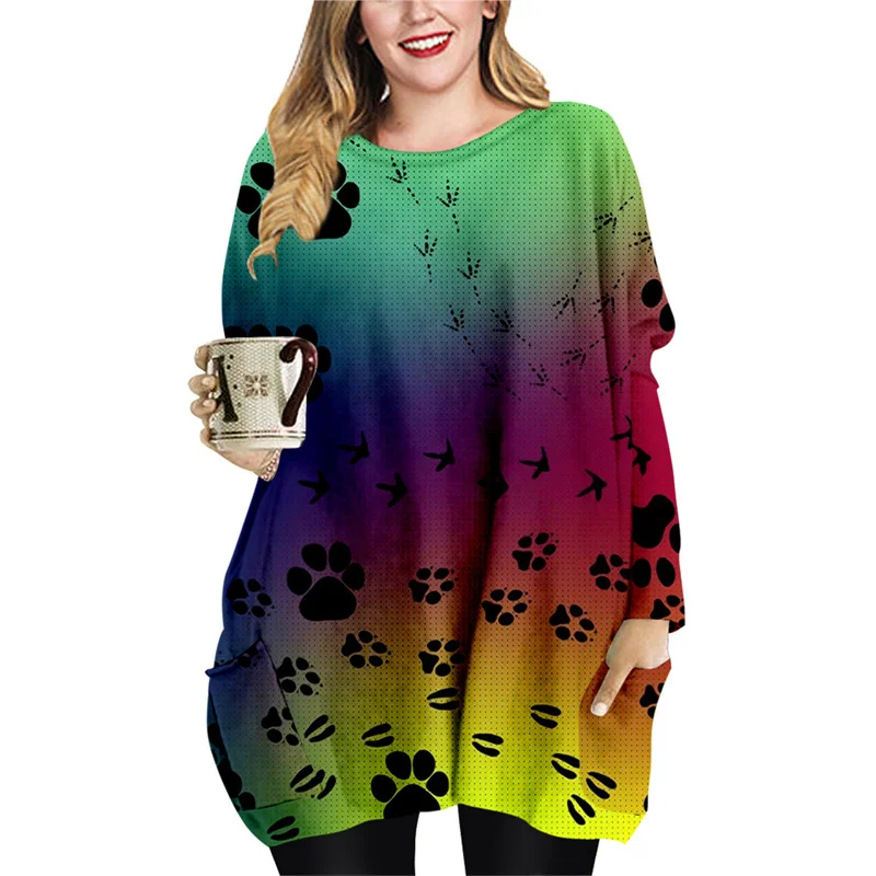 

Spring Autumn Women Blouse Tracksuit Long Sleeve Casual Clothes Print Comfortable Simple Style