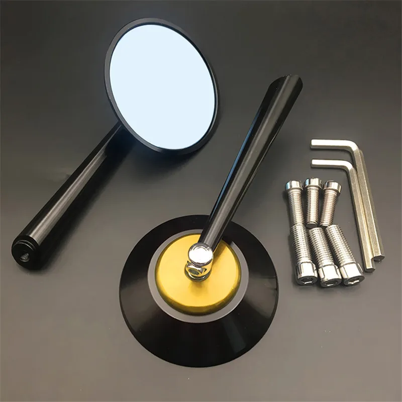 

Retro Motorcycle Rearview Mirror Universal Modified Accessories Aluminium Alloy Motorbike Side Mirrors Easy Installation