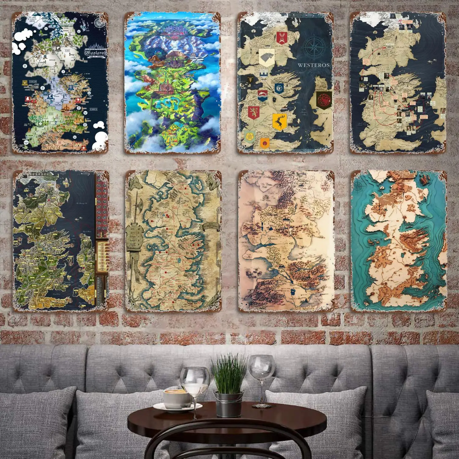 Западная черно-белая карта, плакат, винтажный жестяной знак, металлический знак, фотография для паба, бара, мужской пещеры, клуба, украшение для стен