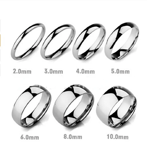 

New Fashion Simple Glossy Business Ring Plain Ring Stainless Steel Titanium Steel Ring Couple Does Not Fade High-end Luxury Ring