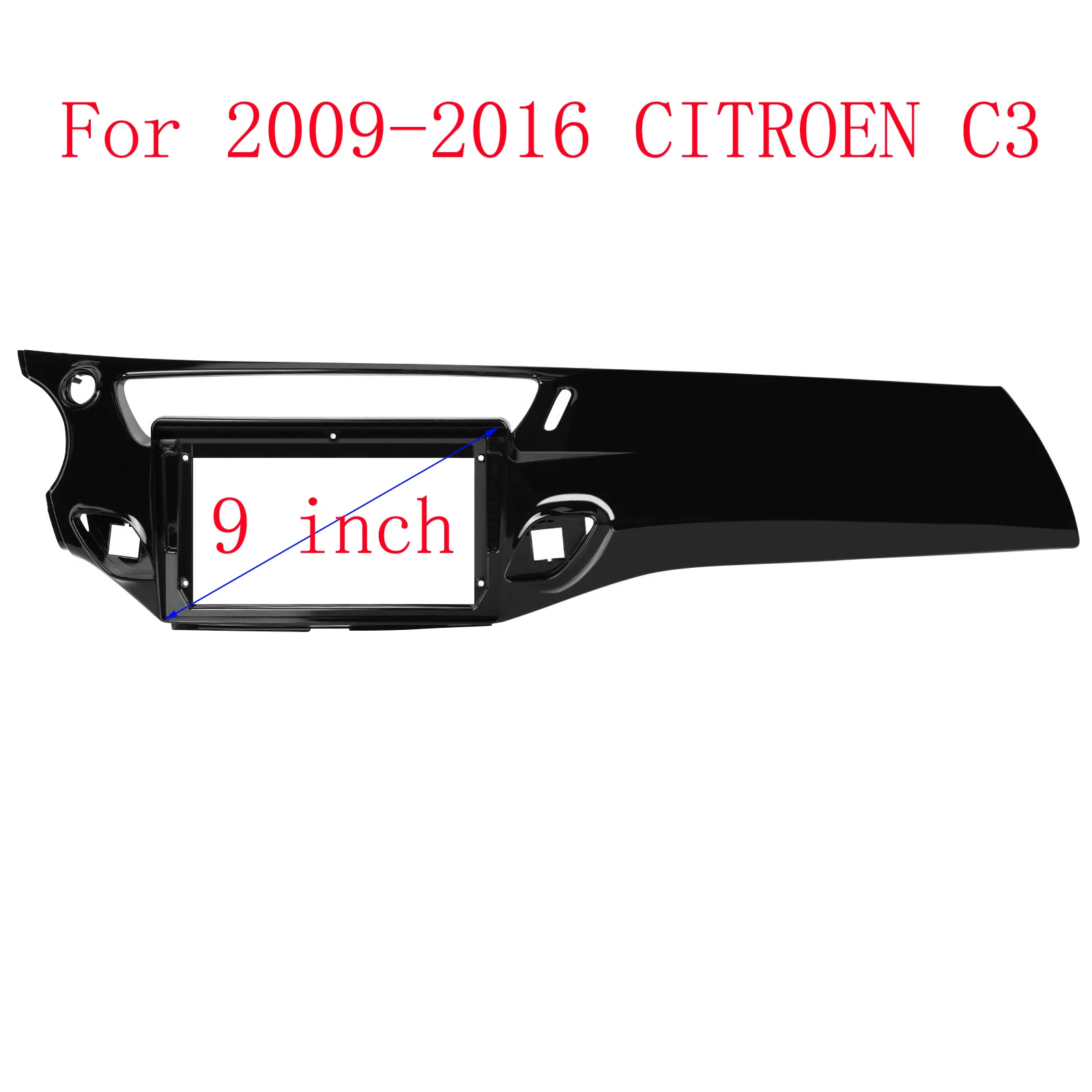 

9-дюймовый автомобильный адаптер для передней панели для Citroen C3 MK2SC 2009-2016, комплект панели приборной панели Android-радио