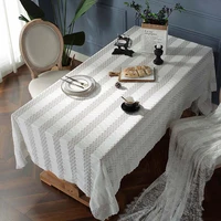 lace tablecloth french retro jacquard table cover hollow out desktop cover wave lace wedding dining western table home decor