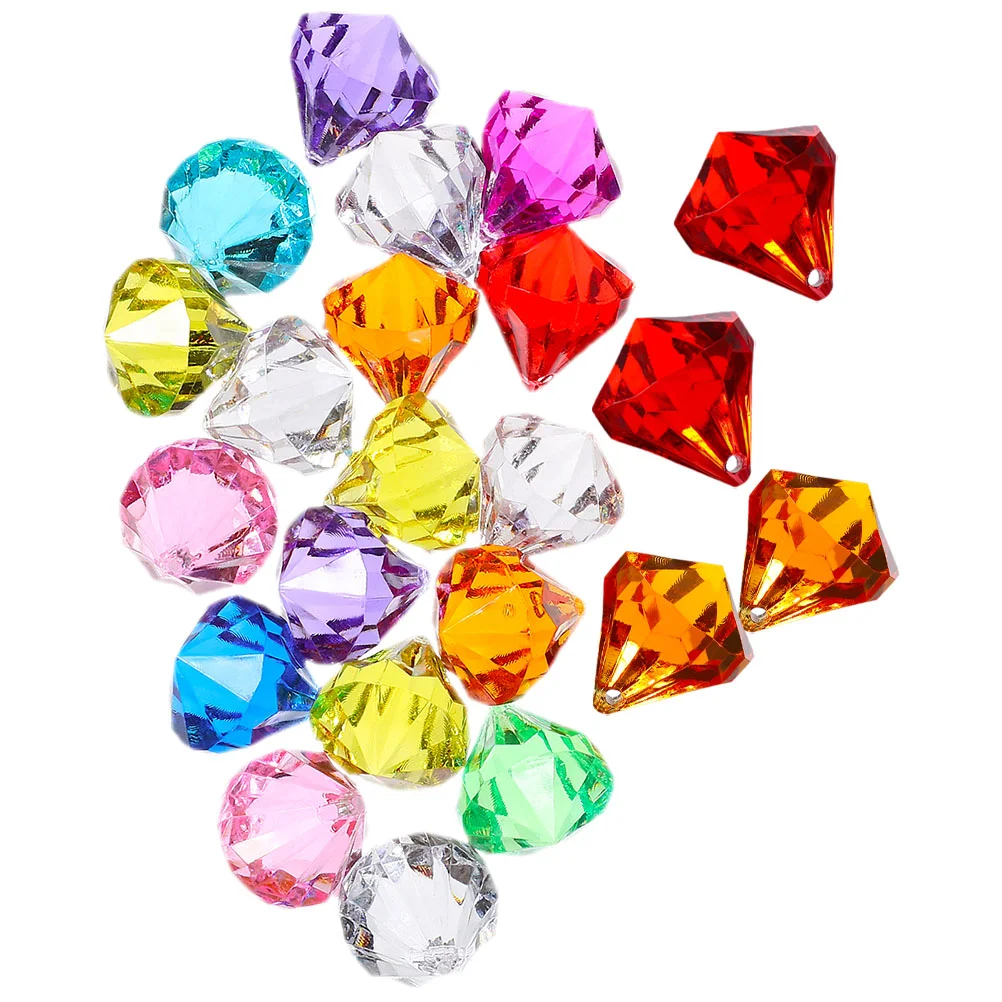 

100 Pcs Bare Stone Kids Toys Acrylic Diamond Table Scatter Jewelry Gemstones Decoration Diamonds Wedding Decorations Pool Party