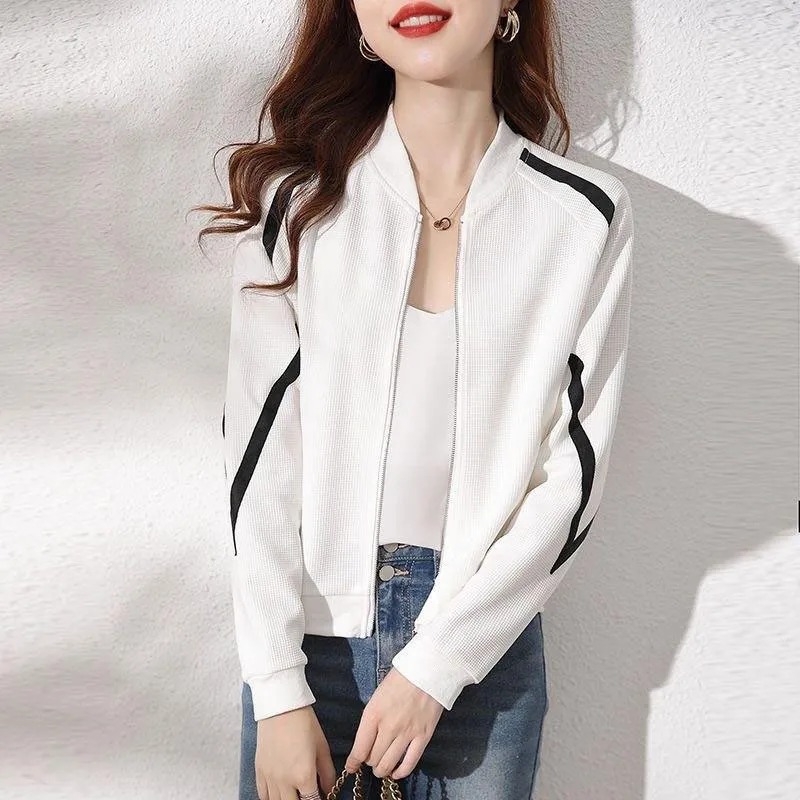 Fashion Women's Jacket 2023 Spring and Autumn Women's Long Sleeve Jacket Coat Women's New Long Sleeve Versatile Cardigan Top