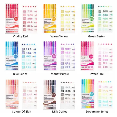 6-цветная акриловая гелевая ручка