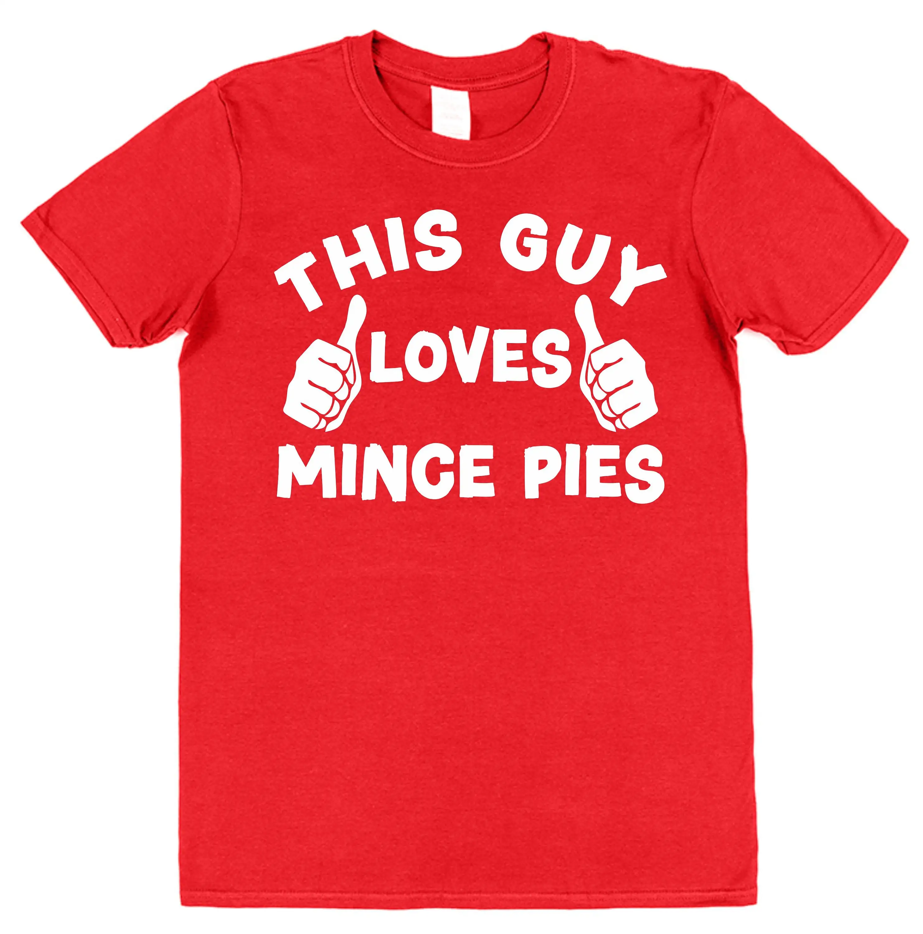 Футболка This Guy OR Girl Loves Mince Pies для взрослых и детей рождественская футболка