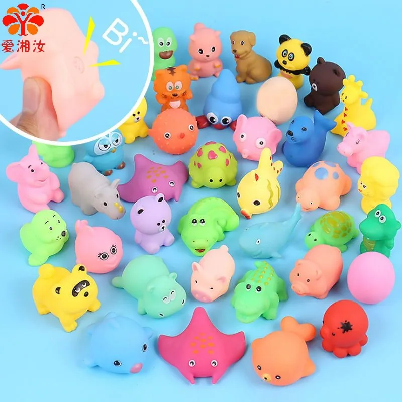 

10PCS Environmentally Friendly Enamel Dog Voice Toy Cartoon Frog Pig Miserable Call Chicken Small Dog Voice Pet Toy for Cat