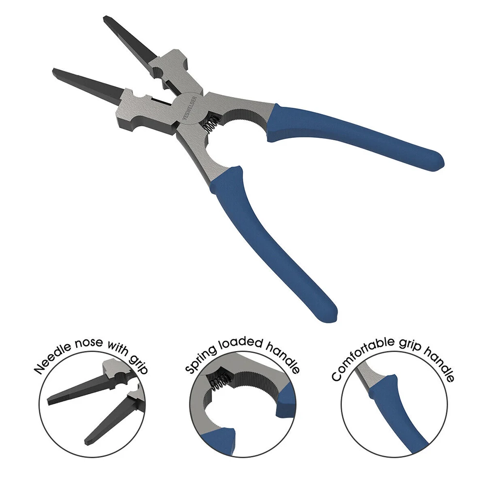 

Multipurpose MIG Welding Spring Pliers Flat Mouth Pincers Wire Cutting Spring Loaded Welding Equipment