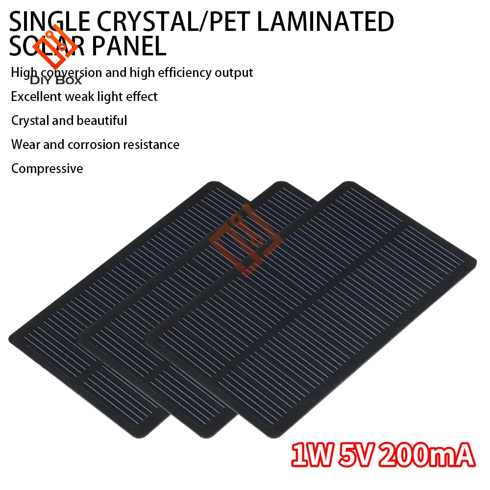 1W 5V Solar Panel Electronic DIY Small Solar Panel For Cellular Phone Charger Home Light Toy Etc Solar Cell Smart Electronics