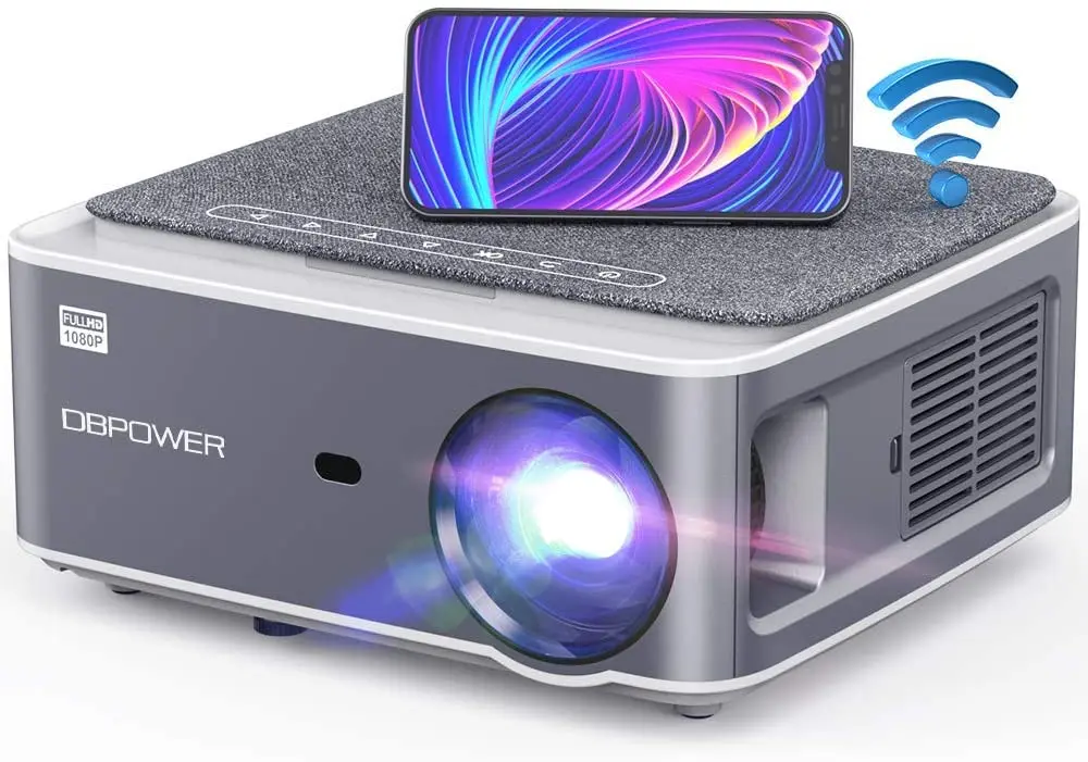 

1080P WiFi Projector, Upgrade 9500L Full HD Outdoor Movie Projector, Support 4D Keystone Correction, Zoom, PPT