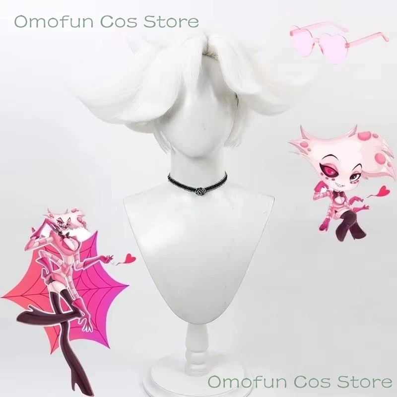 ReadyStock-Hasbin косплей отель пыль ангел парик белый женщины мужчины Хэллоуин Чарли по