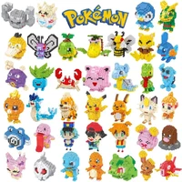 41 new styles small building pokemon blocks small cartoon picachu animal model education game graphics pokemon toys