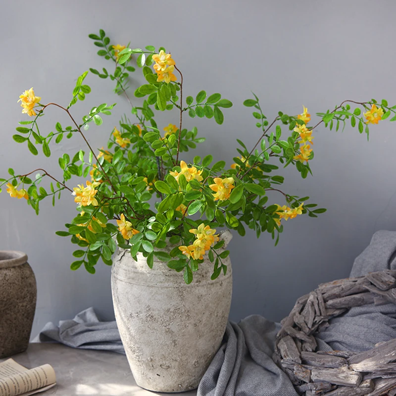 

Artificial Flower 38.5IN Sophora Japonica Room Dining Floral Vase Decoration Festival Wedding Party Flower Arrangement Decor