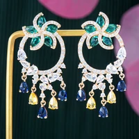 soramoore new gorgeous original cz shiny pendant earrings for women girl daily trendy high quality noble lady bridal accessories