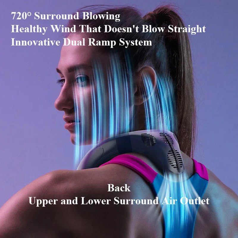 Новый шейный кондиционер портативный вентилятор перезаряжаемый