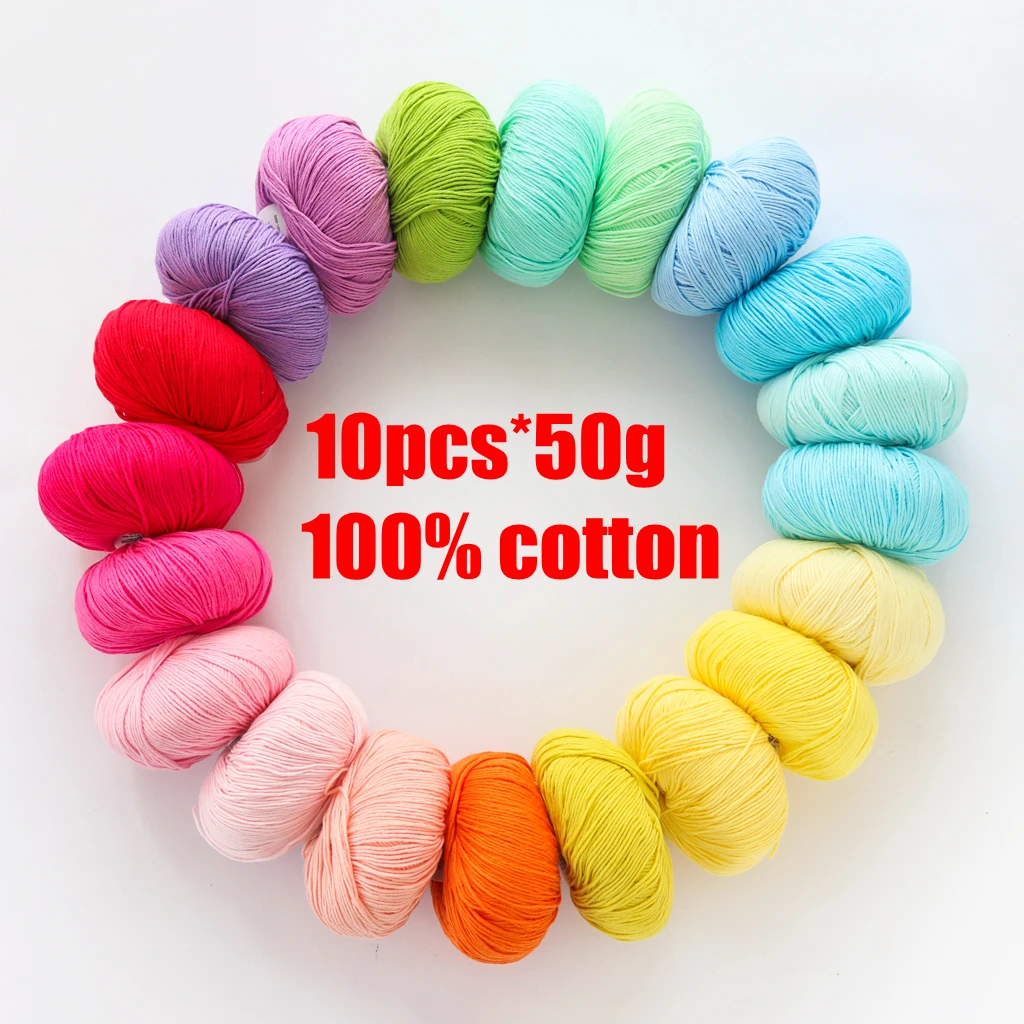 10 шт. = 500 г, 1,5 мм, детская пряжа для вязания, мягкая хлопковая пряжа, мягкая теплая, красивая, для вязания, шерсть «сделай сам», одежда, шляпа