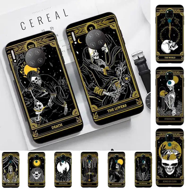 

Death Tarot Phone Case for Huawei Mate 20 10 9 40 30 lite pro X Nova 2 3i 7se