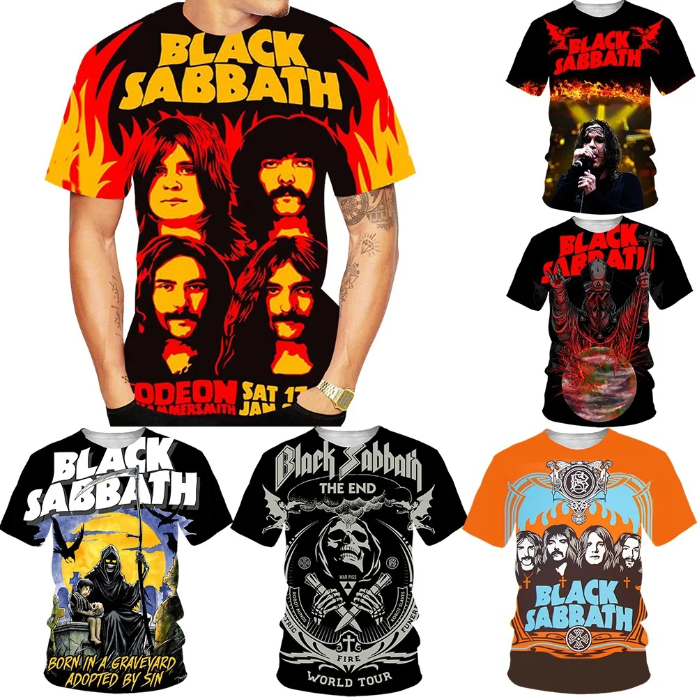 

Новинка, Мужская модная футболка с 3D рисунком в стиле рок, музыки, осзи Осборна