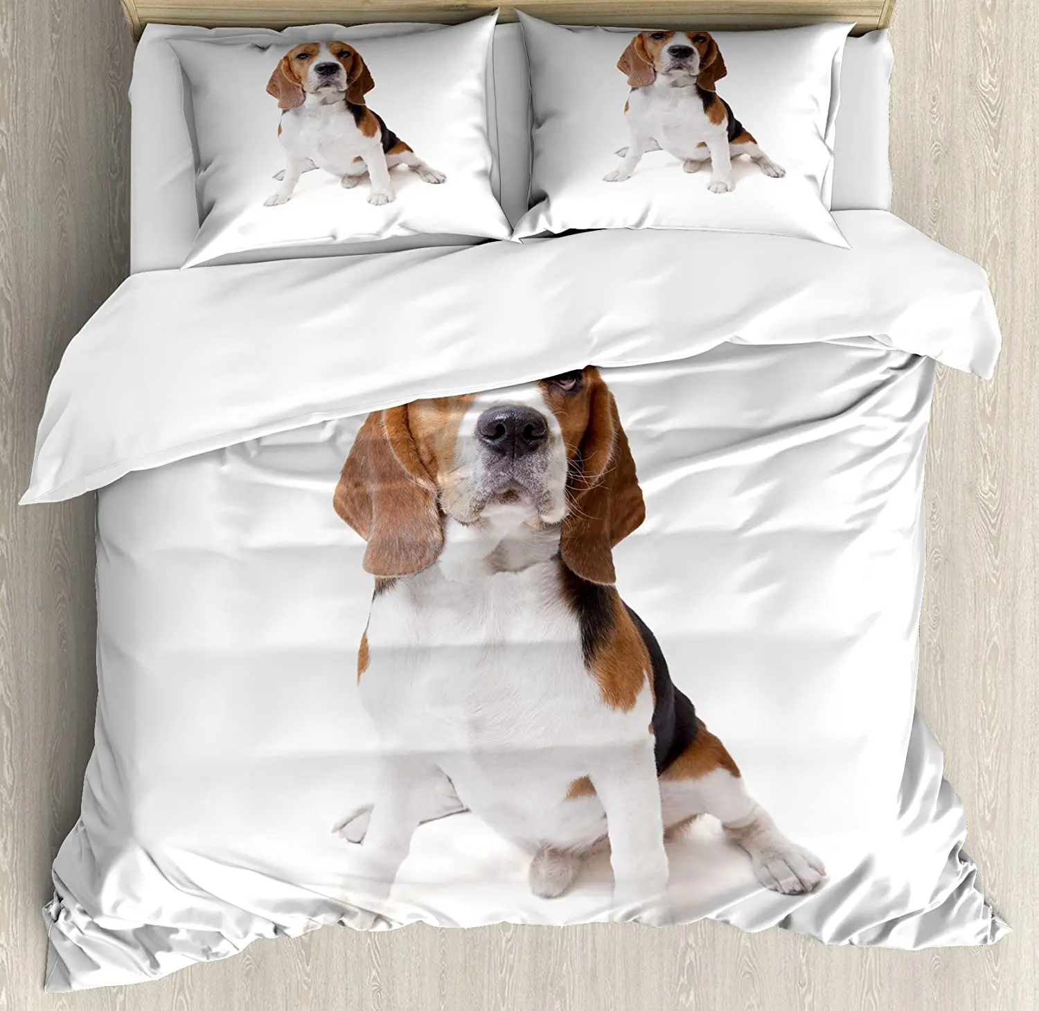 

Комплект постельного белья Beagle для спальни, спальни, дома, с изображением собаки Beagle, влюбленного щенка, пушистого друга, пододеяльник, подо...