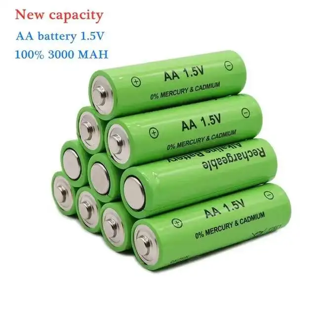 

Новая аккумуляторная батарея 1,5 в AA 3000 мА · ч для мыши, компьютерных устройств, игрушек и т. Д.
