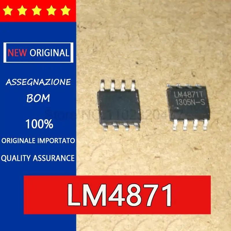 5 шт. оригинальный LM4871 LM4871M LM4871MX LM4871T SOP8 аудио усилитель мощности, патч SOP- 8, чип усилителя класса AB