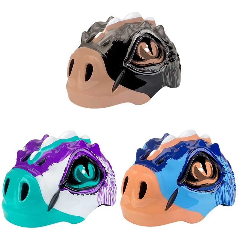 

Детский велосипедный шлем с мультяшным динозавром, регулируемый размер, безопасный скейтборд, лыжи