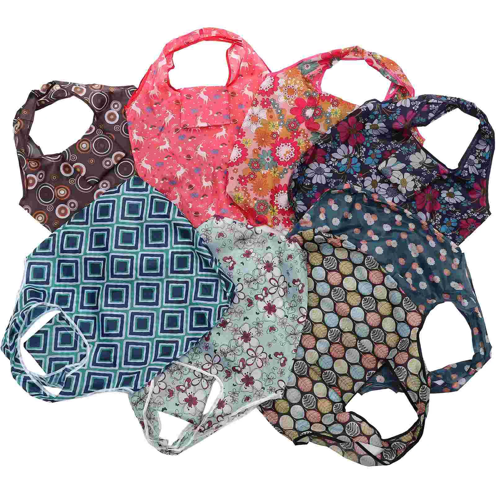 

Bags Bag Grocery Shopping Tote Reusable Foldable Pouch Cloth Recycling Floral Portable Handbag Washable Produce Veggie Vegetable