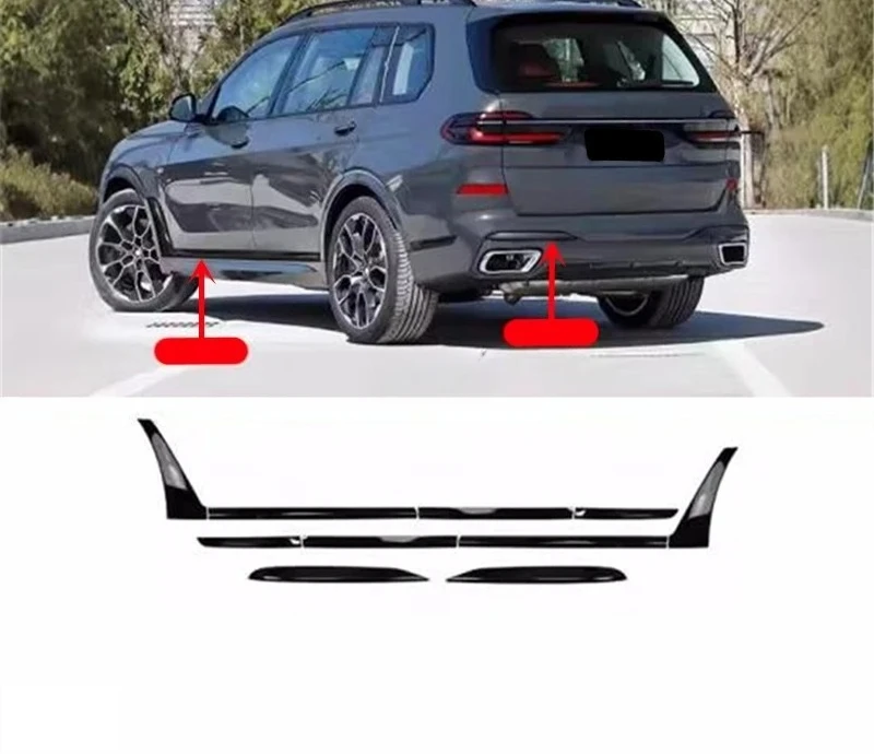 

Для BMW X7 G07 2019 + Стайлинг автомобиля, полоса боковой двери, молдинг кузова, накладка, защитная крышка, декоративные аксессуары, внешняя наклейка
