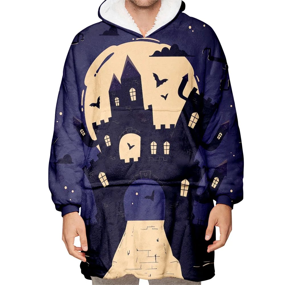 

Jumeast Хэллоуин, толстовки для мужчин, одеяло, одежда, флисовая мужская толстовка с капюшоном, повседневная детская одежда