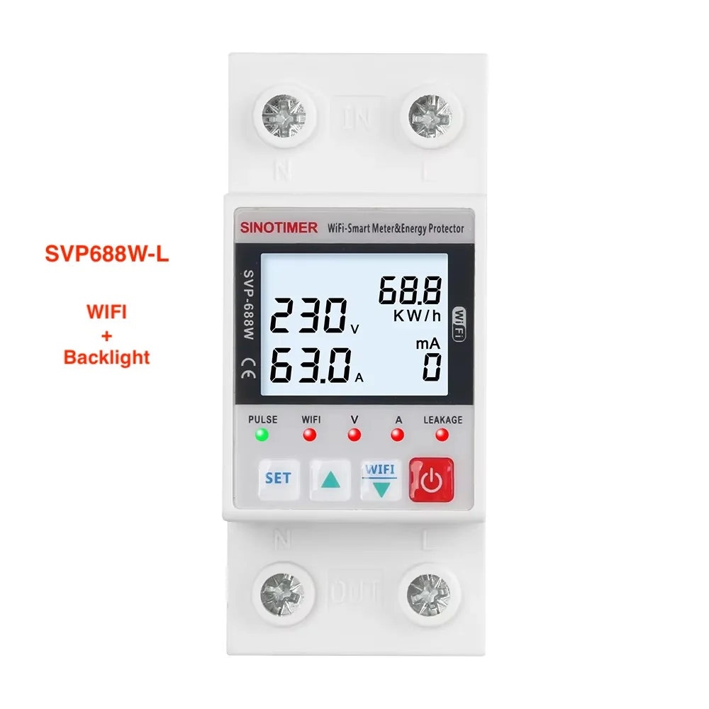 

Smartlife WiFi реле счетчик энергии SINOTIMER SVP688