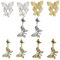 new butterfly earrings european and american trend earrings gold silver alloy accessories trend versatile bohemian jewelry