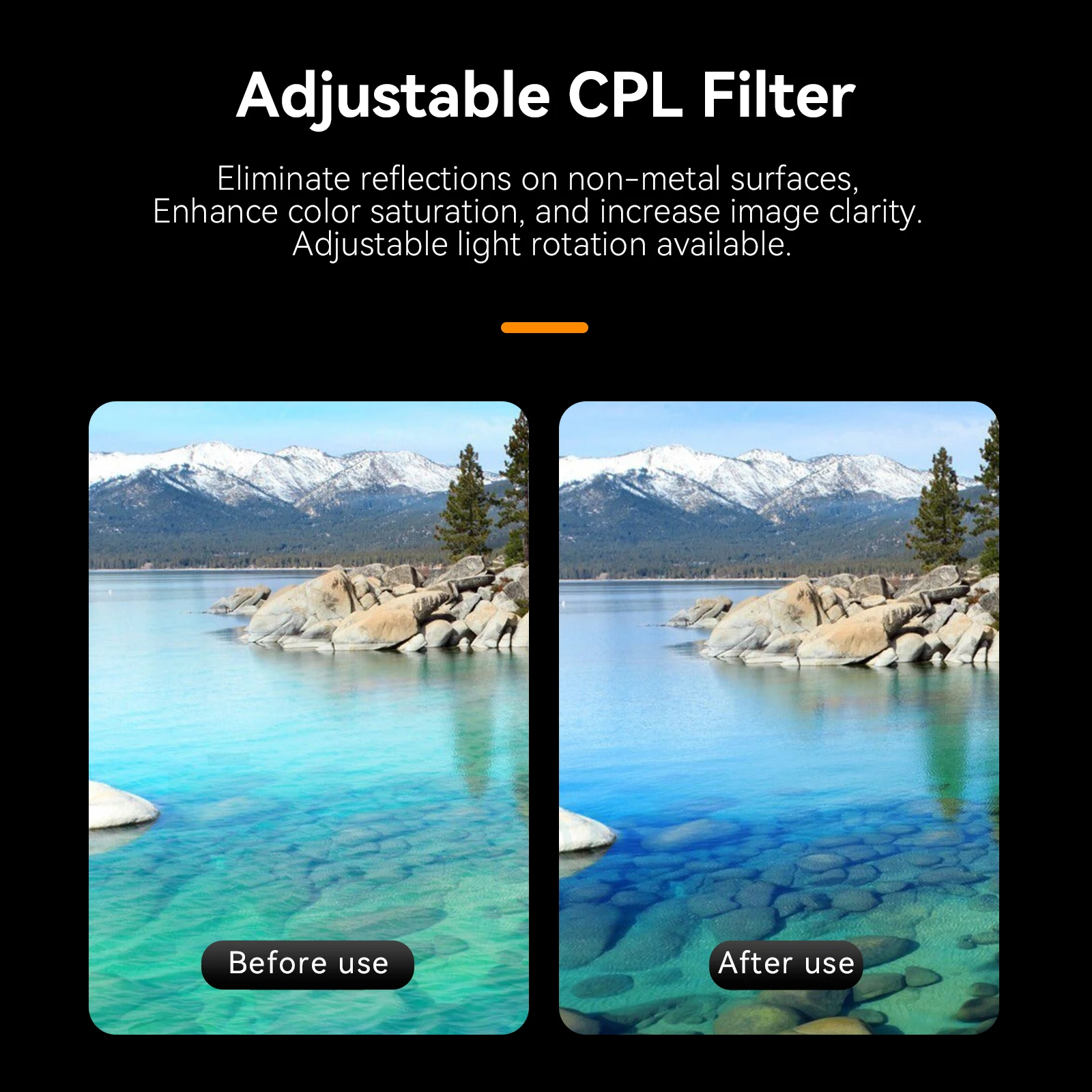 Набор фильтров TELESIN CPL ND16 ND64 ND256 для объектива DJI Pocket3 ND