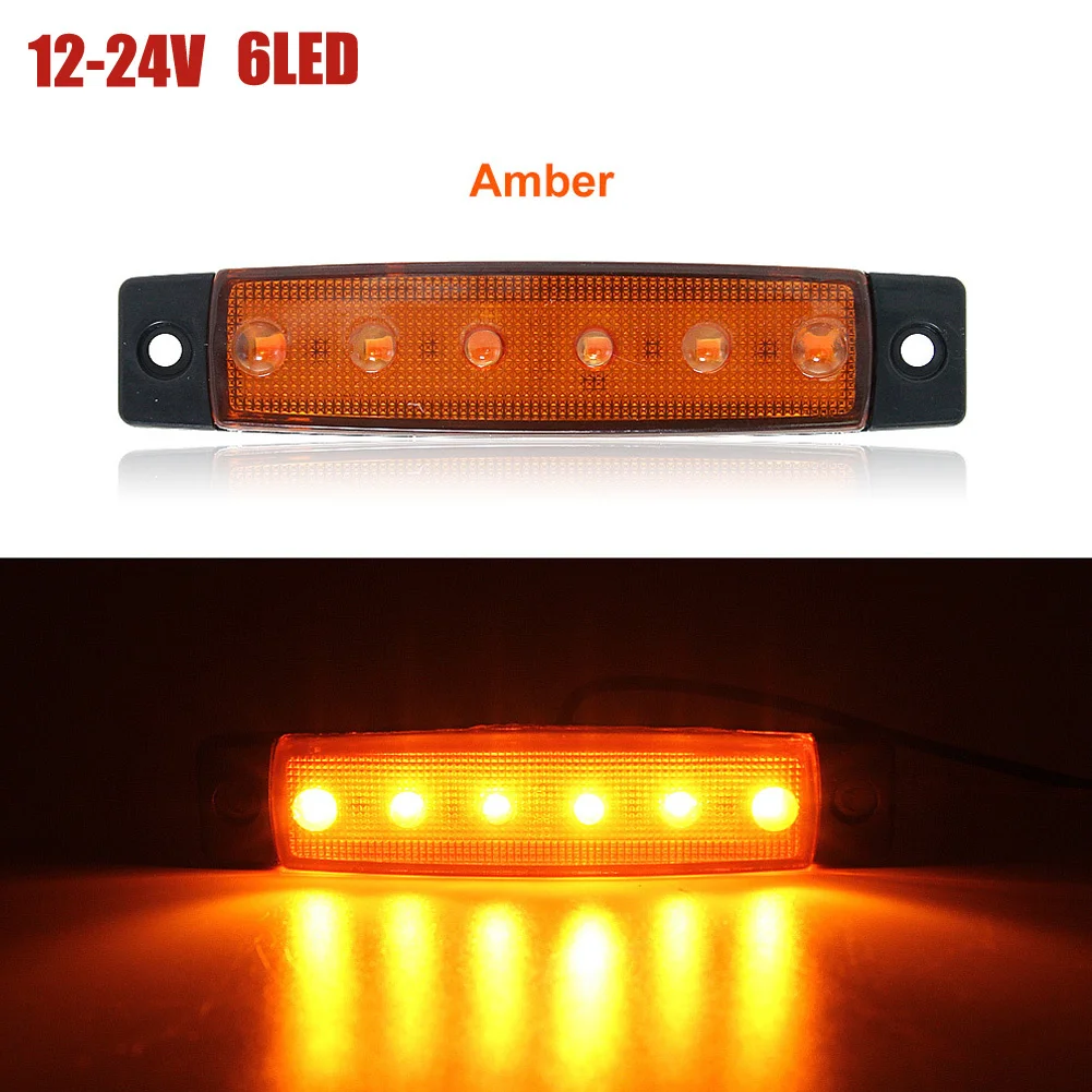 

6LED Truck Side Light Truck Side Light 12v/24V Width Light Indicator Light Turn Signal Waterproof, Reliable And Safe Side Marker