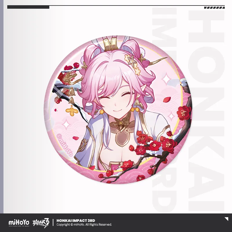 Фото Официальный значок MiHoYo Honkai Impact 3rd Kiana Kaslana Raiden Mei Elysia из серии Revelry of Dawn, жестяной значок, подарок для фанатов на Хэллоуин №1