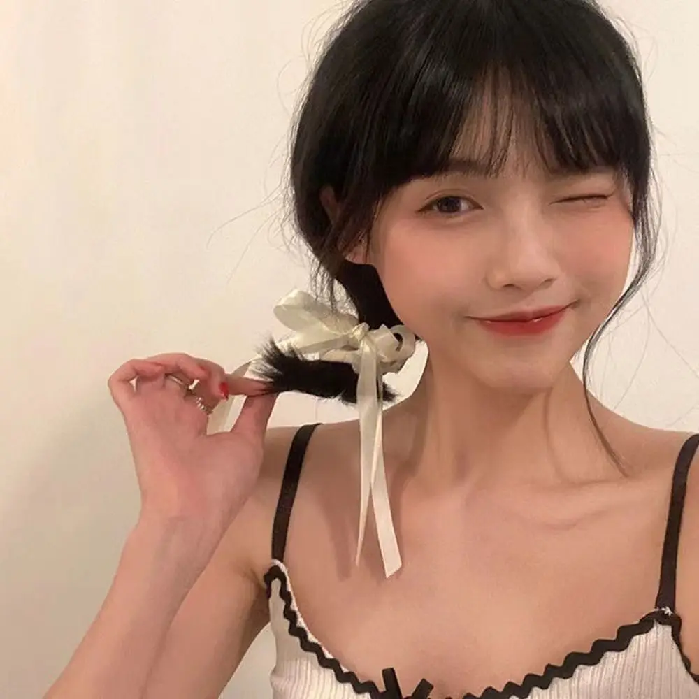 

Fashion Korean BowKnot Hair Ties Satin Silk Scrunchies Women Hair Band Ribbon Bow Ponytail Hair Tie Scrunchies Women Girls