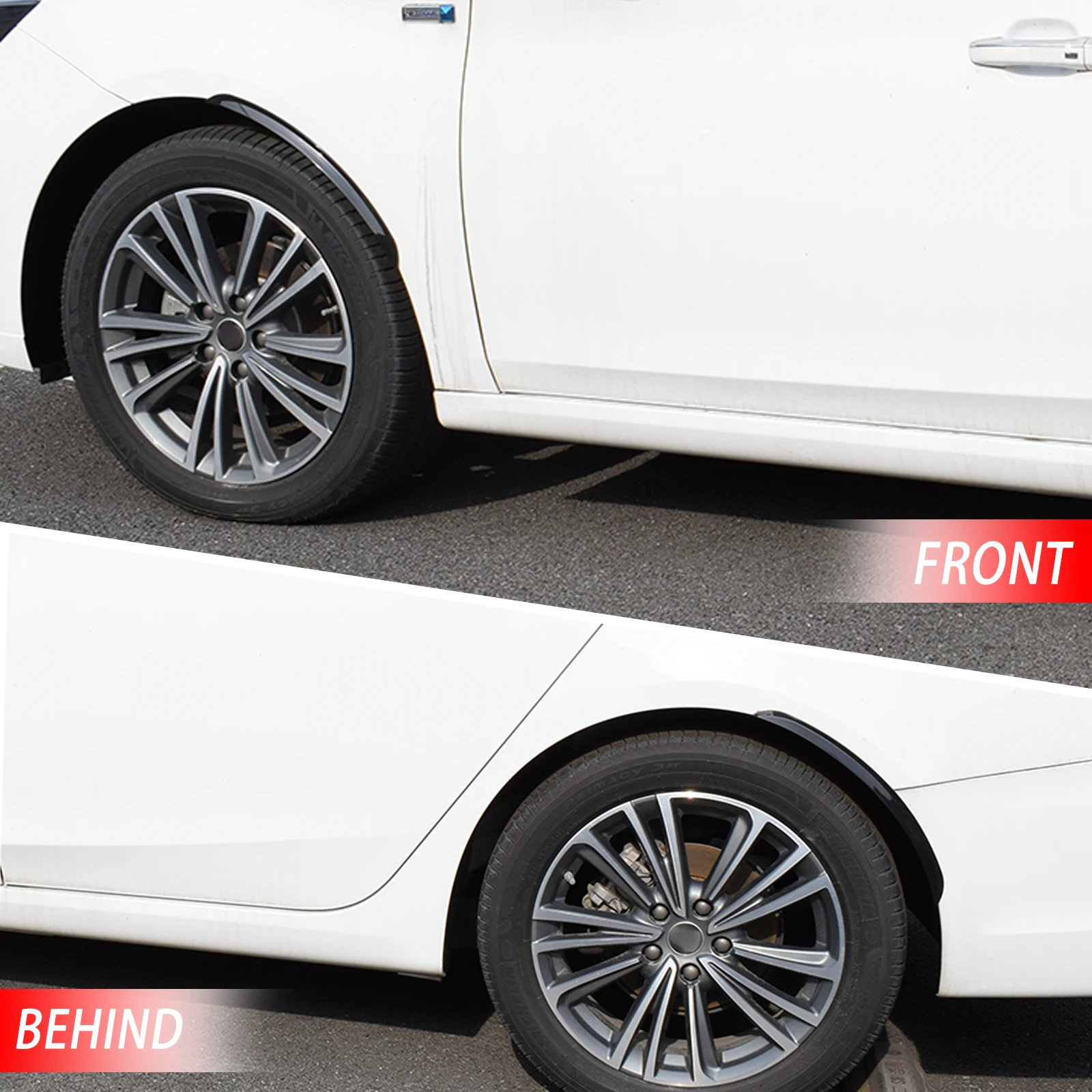 4PCS Universal Car Fender Flares Arches Wing Expander Arch Eyebrow Auto Mudguard Wheel Lip Body Kit Protector Cover Mud Guard |