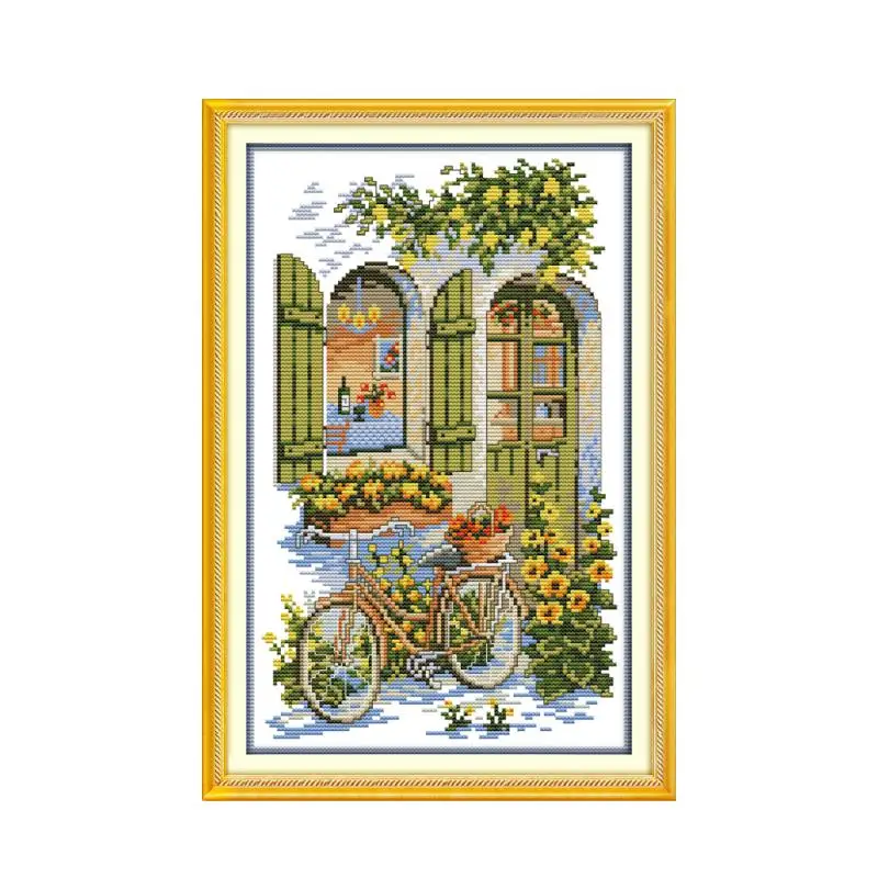 

Набор для вышивки крестиком с ароматом дом lanscape garden 14ct 11ct, Набор для вышивки холстом, вышивка ручной работы «сделай сам»