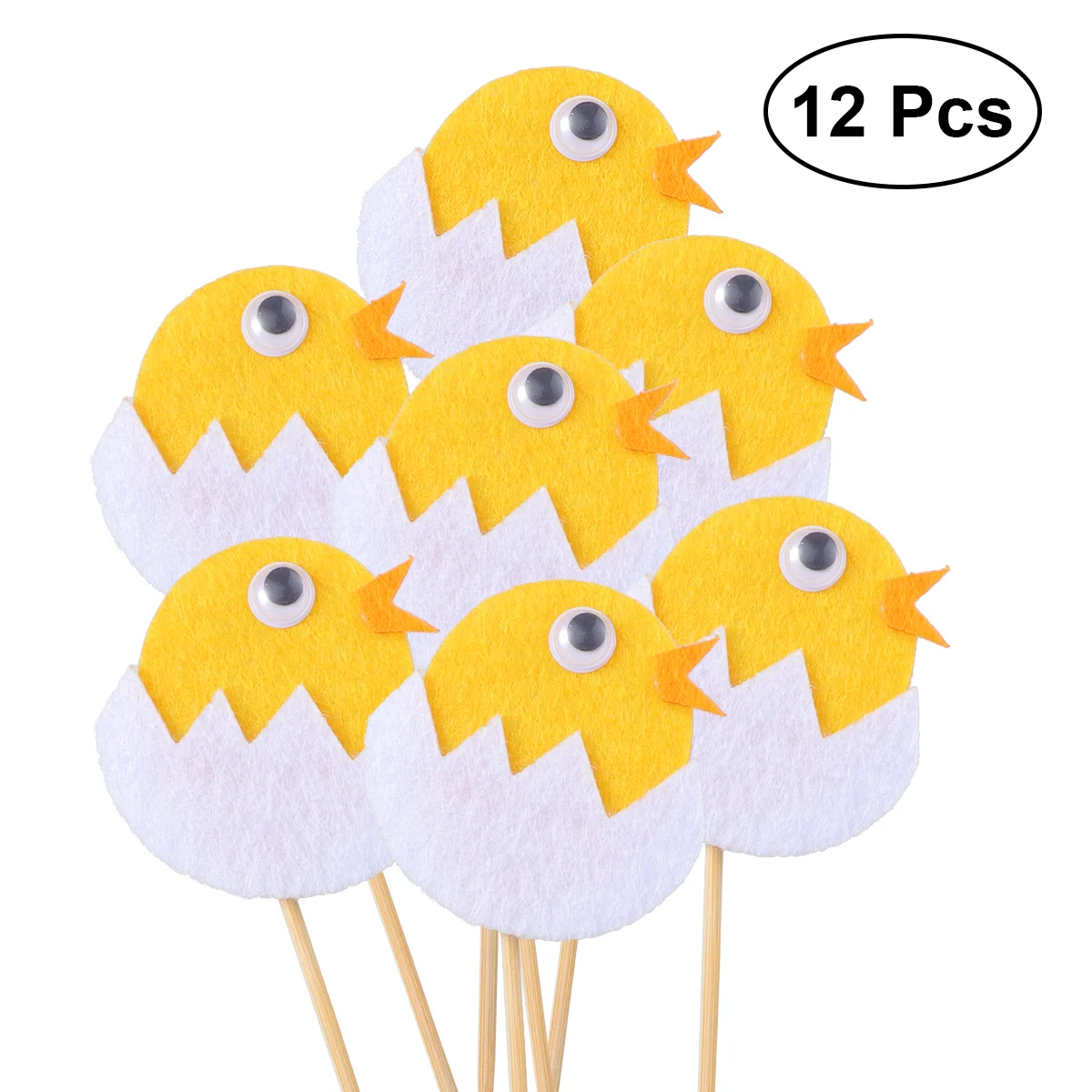 

Happy Chicken Fabric Dessert Cards Cake Decoration Cake Picks for Party