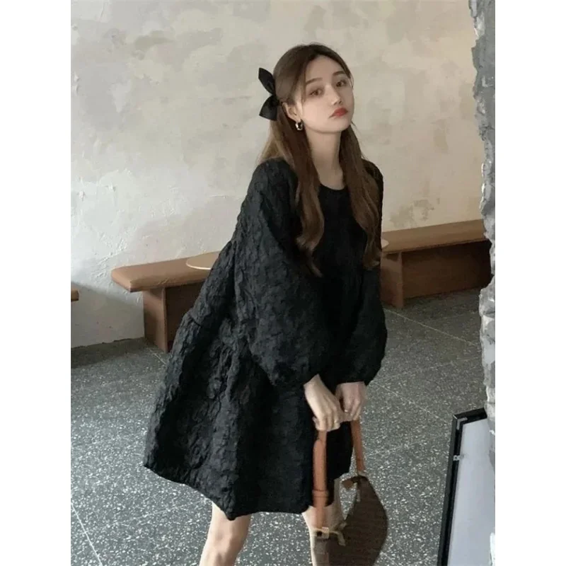 QWEEK готическое черное платье большого размера в стиле Харадзюку женские