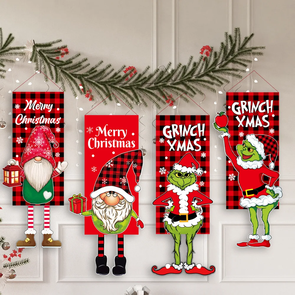 

Christmas Hanging Banner Door Home Decor Faceless Doll Christmas Tree Decorations for Home Xmas Ornaments Pendant Navidad Noel