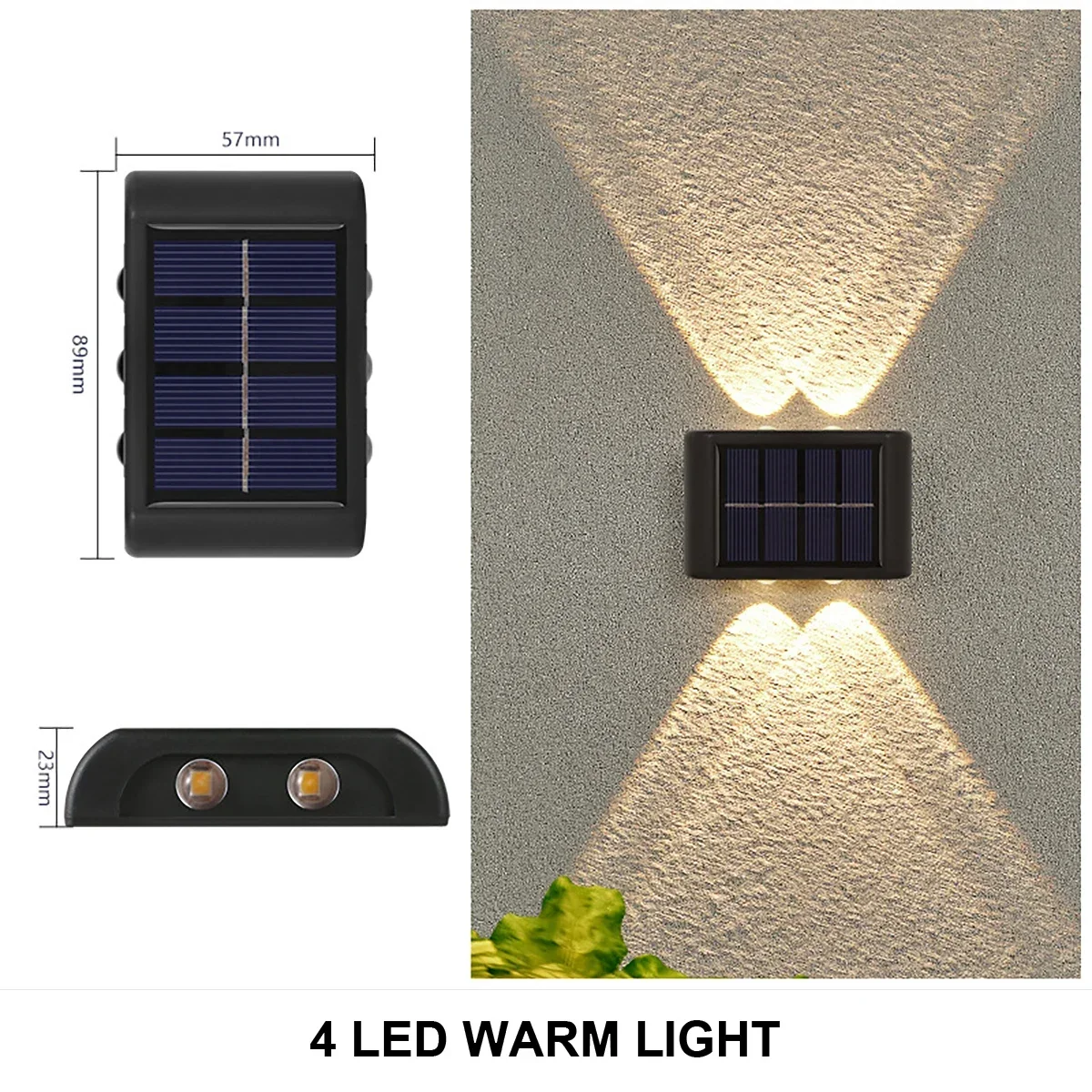 

Solar Wall Lamp Adiodo 2 LED White Light