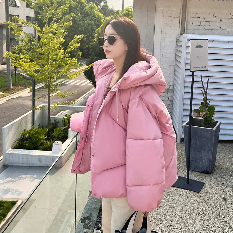 

Women's Down Jacket Cotton Coat 2022 Winter Pink Warm Thickened Women's Jacket Korean Fashion Women's Down Jacket Winter Coat