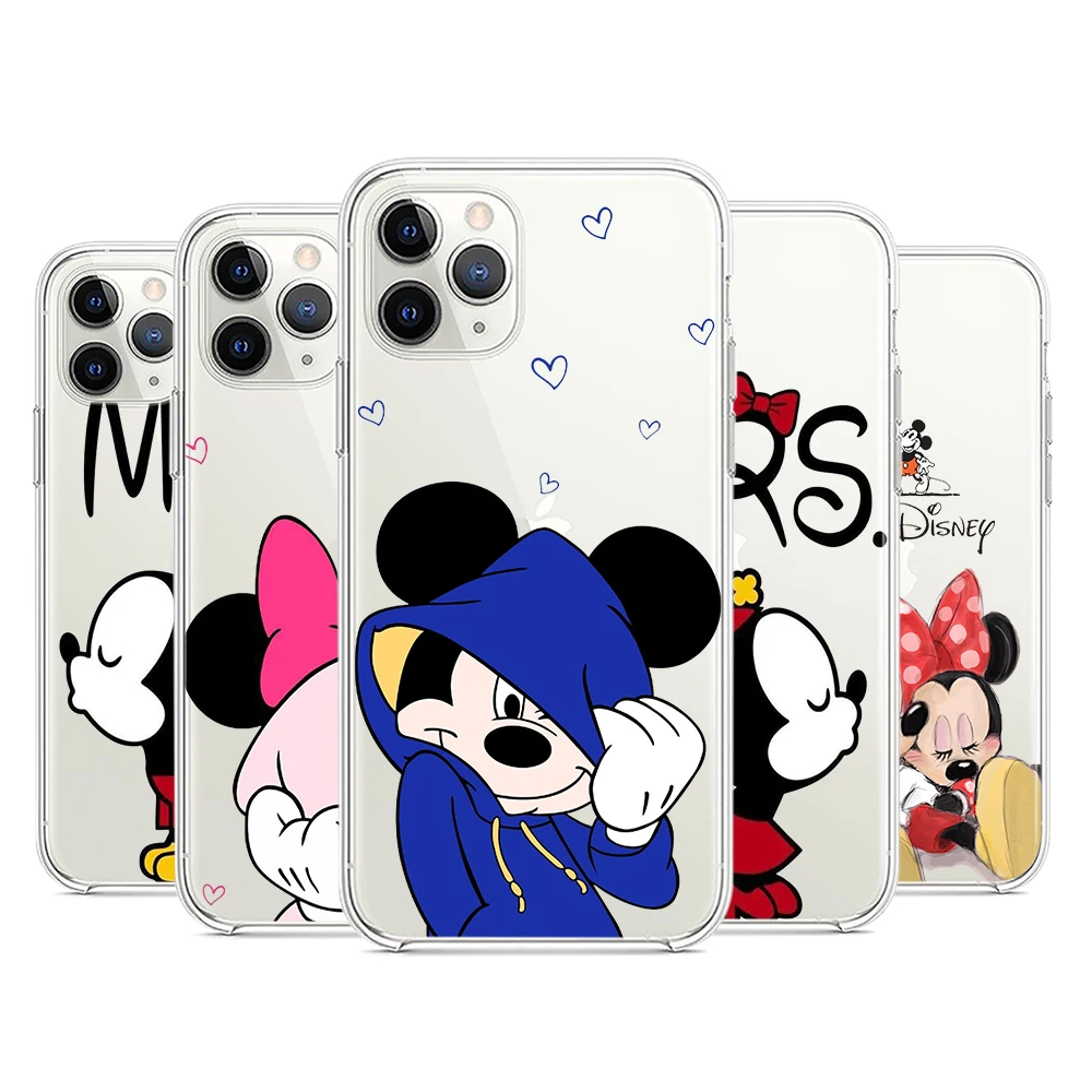 

Minnie Mickey Friend Transparent Silicone Cover For Apple IPhone 13 12 Mini 11 Pro XS MAX XR X 8 7 6 6S 5 Plus SE Phone Case