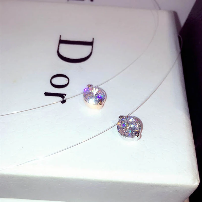 Женское Ожерелье с кулоном из серебра 2022 пробы цирконом | Украшения и аксессуары