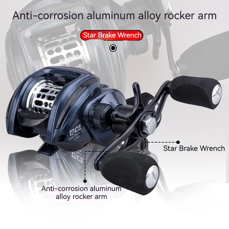 Высокоскоростная катушка для морской рыбалки с 4 осями из углеродного волокна