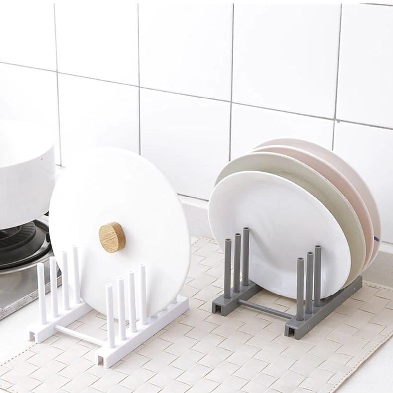 

Kitchen Organizer Dish Rack Plate Pot Cover Rack Household Storage Shelf Removable Tableware Pan Cover Stand Kitchen Accessories