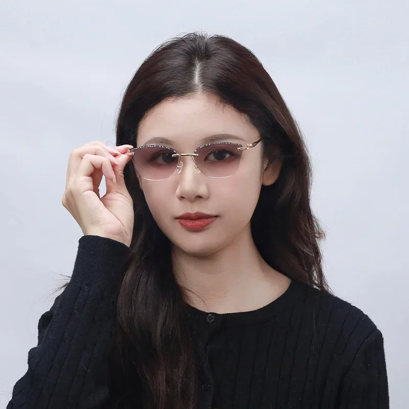 Очки женские и мужские без оправы с диоптриями от + 1 0 до 4