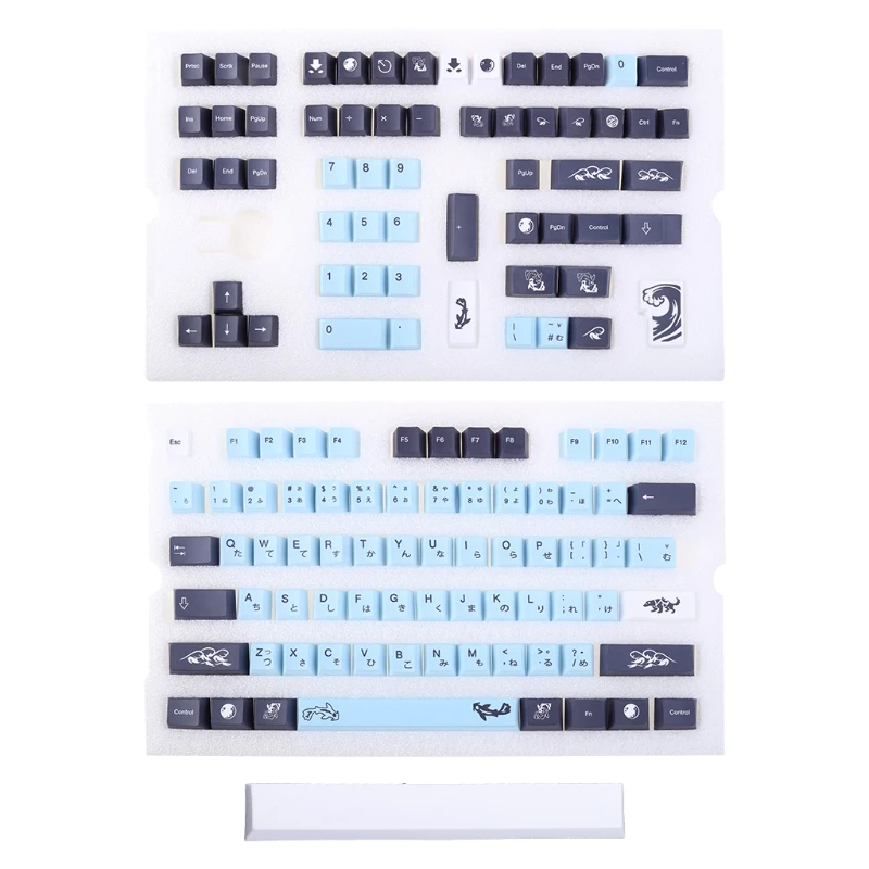 

136 Keys / Set Cherry Profile Custom MIZU Iso Keys Keycaps PBT Dye Sublimation Keycaps for MX Switches Japanese, English
